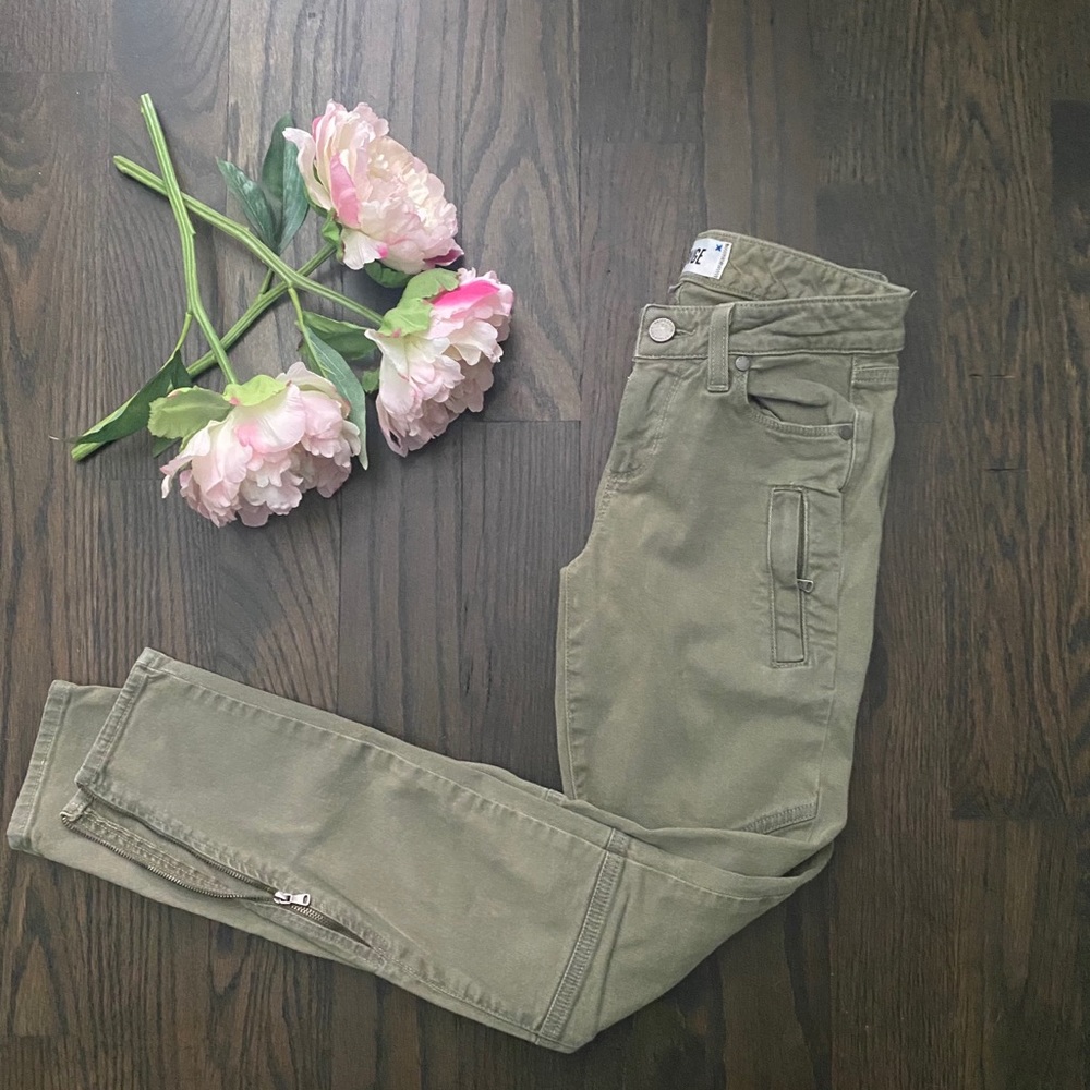 Paige Denim army green jeans Sz 25
